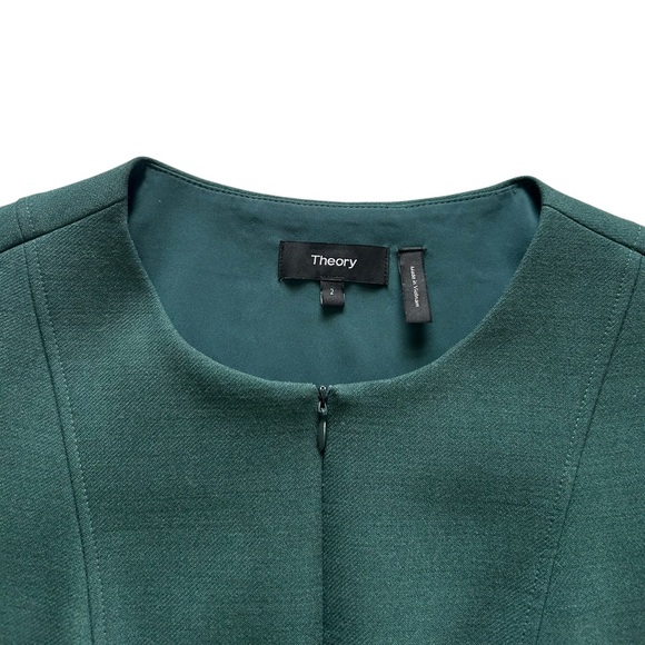 THEORY Wool Apalia Sheath Dress Front Zipper size 2 Professional Preppy Office - Picture 6 of 14